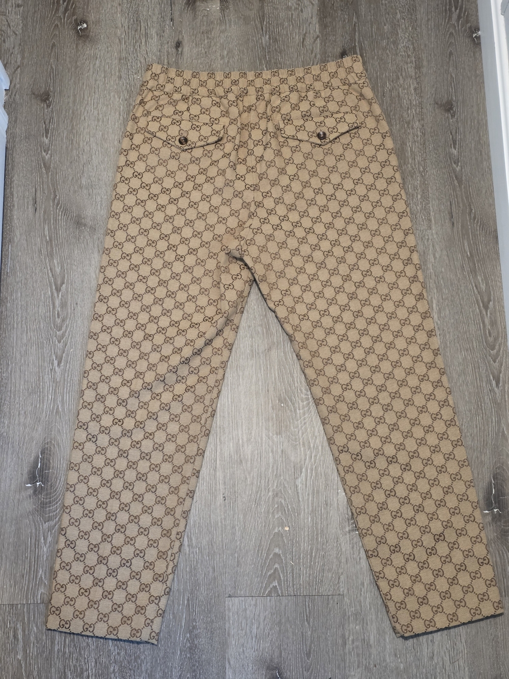 Gucci Beige Interlocking GG Canvas Pants - Men's It46 Us30 - Picture 2 of 9